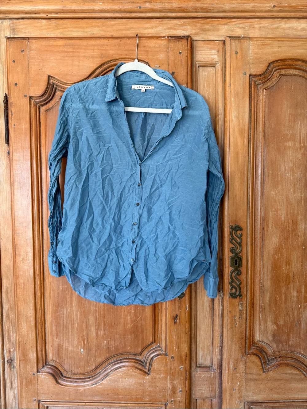 XiRENA Blue Button-Down Shirt